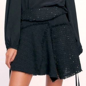 Zara Textured Asymmetrical Limited Edition Skirt